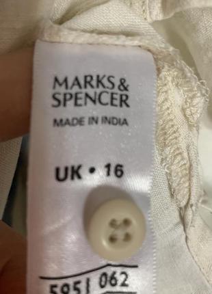 Льняная блуза, рубашка marks & spenser7 фото