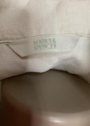 Льняная блуза, рубашка marks & spenser6 фото