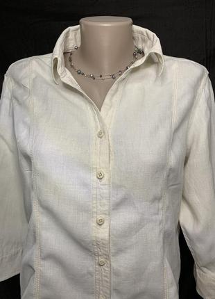 Льняная блуза, рубашка marks & spenser2 фото