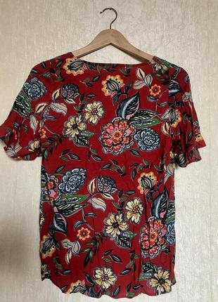 Блузка в гавайском стиле, с коротким рукавом4 фото