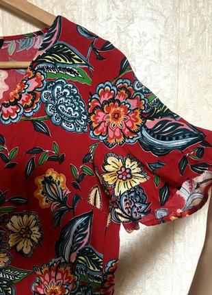 Блузка в гавайском стиле, с коротким рукавом3 фото