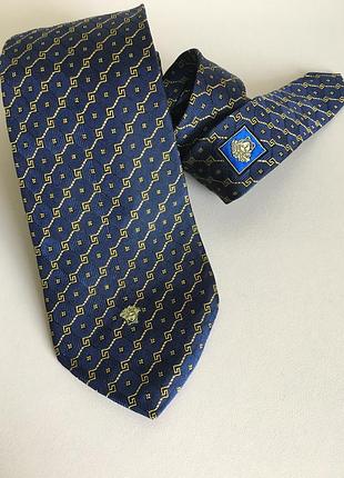 Брендовый шелковый галстук бренд versace silk tie