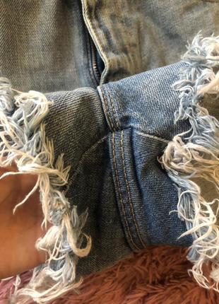 Шорты с завышенной талией, джинсовые коротенькие h&m7 фото
