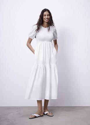 Сукня міді zara з попліну