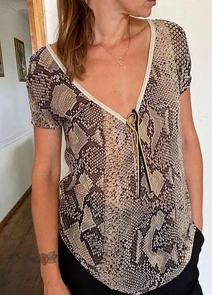 Топ з шовкового трикотажу cavalli