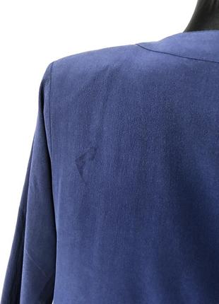 Винтаж синий блузон рубашка шёлк нюанс9 фото