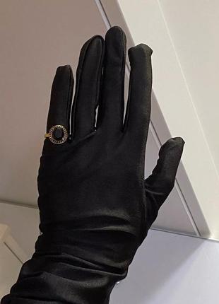 Перчатки длинные до локтя черные тряпочные винтаж2 фото