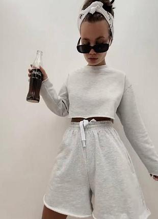Стильний костюм шорти + худі
