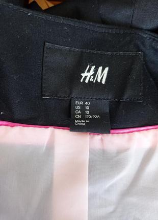 Пиджак черный хлопковый с завышенной талией h&m eur 403 фото