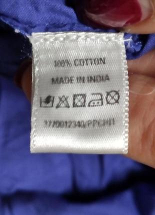 Лёгкая лавандовая летняя блуза туника из тончайшего индийского хлопка4 фото