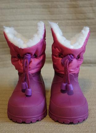 Яркие теплые непромокаемые утепленные сапожки wed'ze decathlon франция 20/21 р.