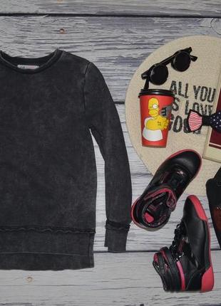 4 - 6 лет 110 - 116 см h&m фирменный модный удлиненный свитшот батник варенка