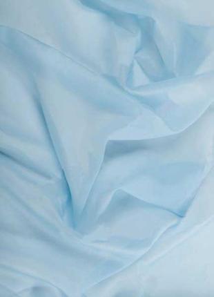 Тюль шифон (вуаль) однотонный светло-голубого цвета1 фото