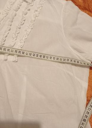 30. хлопковая белая блуза miss etam индия нарядная легчайшая нежнейшая воздушная мягкая5 фото