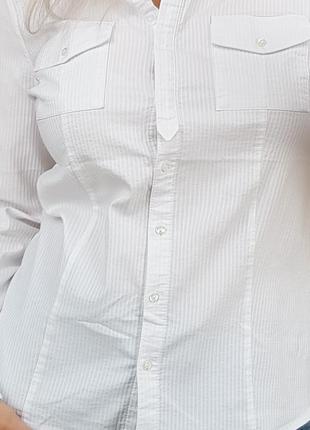 Рубашка белая на пуговицах3 фото