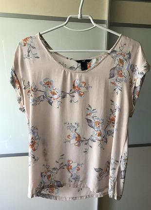Лёгкая блуза h&m в цветочный принт