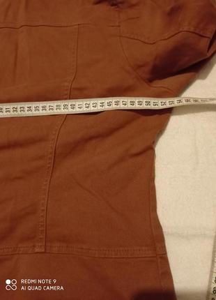 Коричневая куртка итальянская pescara натуральная хлопковая 💯 куртка без подкладки6 фото