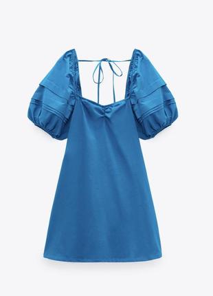 Короткий синє плаття5 фото