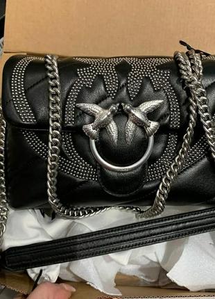 Сумка кожаная пуф в стиле pinko 🍒🍒🍒хит сезона