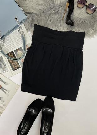 Чорний річний топ zara з відкритою спиною на гумці без бретель s
