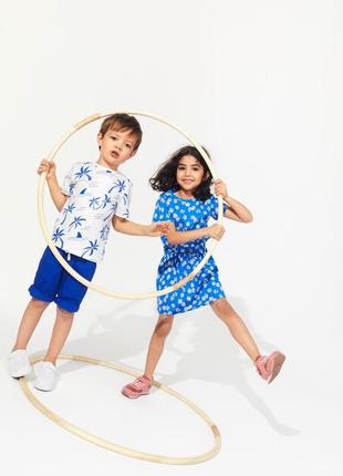 Костюм h&m 4-8 лет 110-128 см девочке комплект футболка и юбка с цветами6 фото