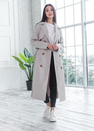 Длинный тренч плащ