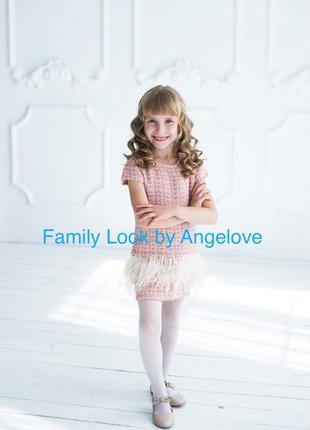 Платье с перьями для девочки