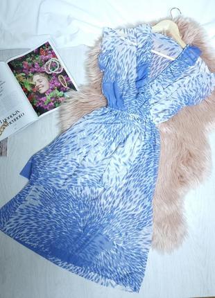 Платье сарафан пляжная накидка голубого цвета сетка винтаж ретро