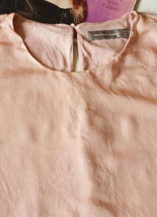 Шелковый топ без рукавов цвета пыльной розы женский hallhuber donna, размер m2 фото