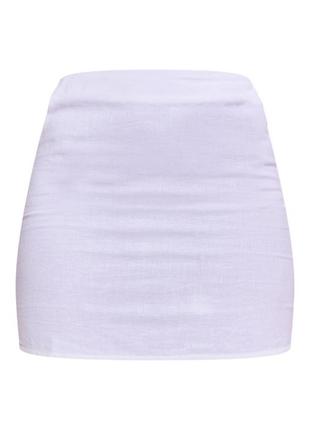Нереальная льняная юбка с вырезами по бокам prettylittlething7 фото
