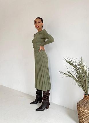 Платье миди плиссе
