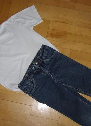 Джинсы и базовая белая футболка 6-7 лет2 фото