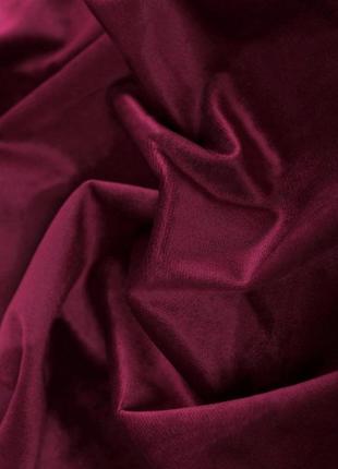 Портьерная ткань для штор бархат бордового цвета