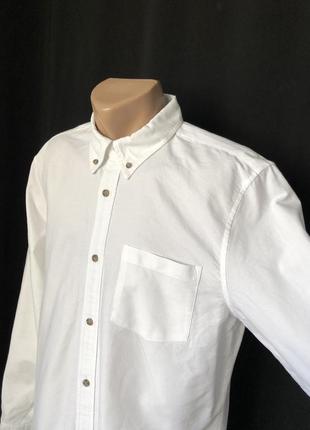 Белая рубашка плотный хлопок1 фото