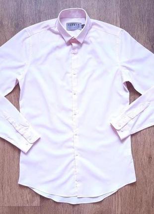 Рубашка розовая topman slim fit  размер xs, хлопок3 фото
