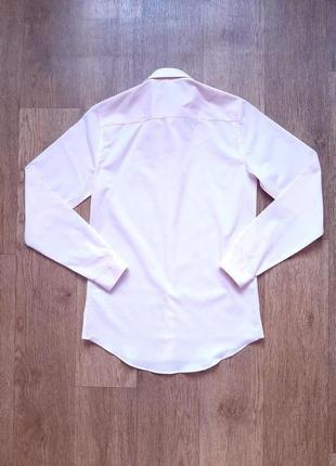 Рубашка розовая topman slim fit  размер xs, хлопок8 фото