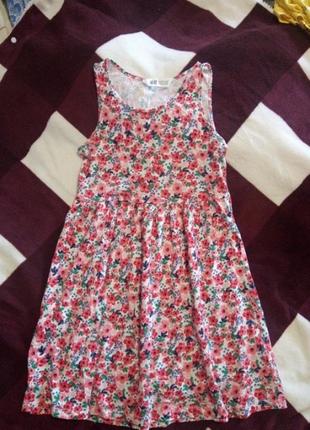Котоновое платье 👗 на девочку 8-10 лет
