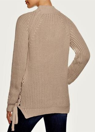 Бежевий светр vero moda зі шнурівкою розмір m7 фото