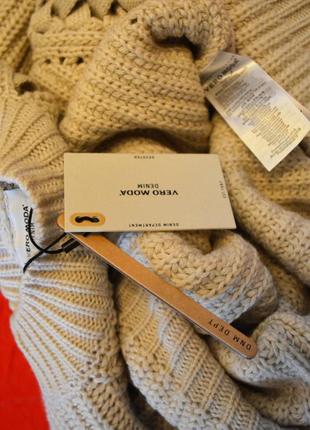 Бежевий светр vero moda зі шнурівкою розмір m9 фото