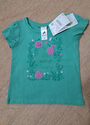 Зелена футболка бавовна р. 92, palomino, c&a