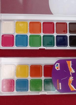 Фарби акварельні 12 кольорів