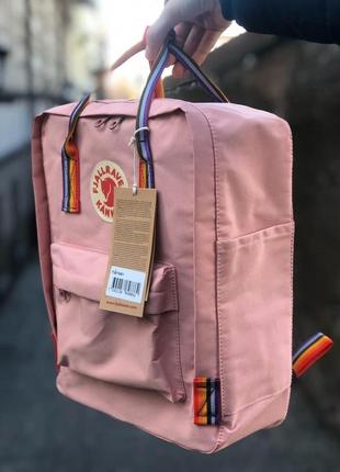 Рюкзак fjallraven kanken classic pink cream rainbow 16 л / smb5 фото