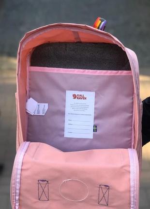 Рюкзак fjallraven kanken classic pink cream rainbow 16 л / smb2 фото