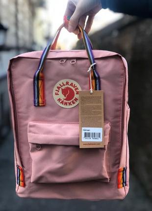 Рюкзак fjallraven kanken classic pink cream rainbow 16 л / smb4 фото