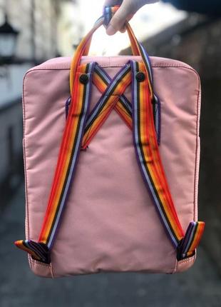 Рюкзак fjallraven kanken classic pink cream rainbow 16 л / smb3 фото