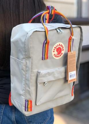 Рюкзак fjallraven kanken classic fog rainbow 16 л / smb1 фото