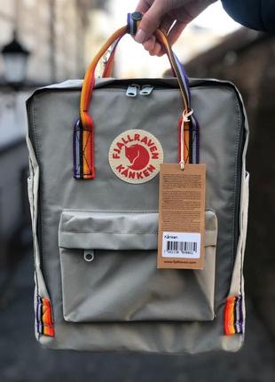 Рюкзак fjallraven kanken classic fog rainbow 16 л / smb3 фото