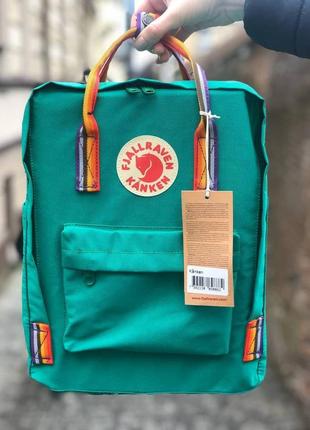 Рюкзак fjallraven kanken classic villa green rainbow 16 л / smb3 фото