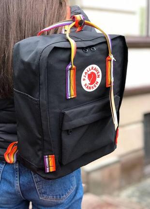 Рюкзак fjallraven kanken classic black rainbow 16 л / smb