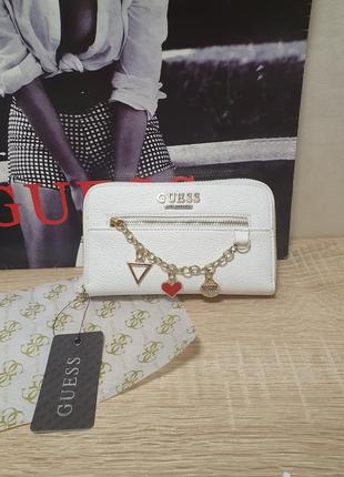 Белый компактный кошелек guess xbody оригинал
